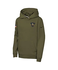 Nike Big Boys and Girls Olive Minnesota Vikings 2025 Salute to Service Club Fleece Hoodie