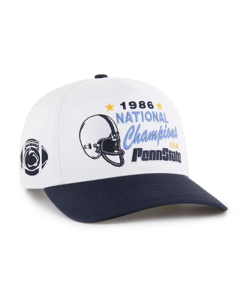 '47 Brand Men's and Women's White Penn State Nittany Lions 1986 National Champions Vault Two-Tone Hitch Adjustable Hat