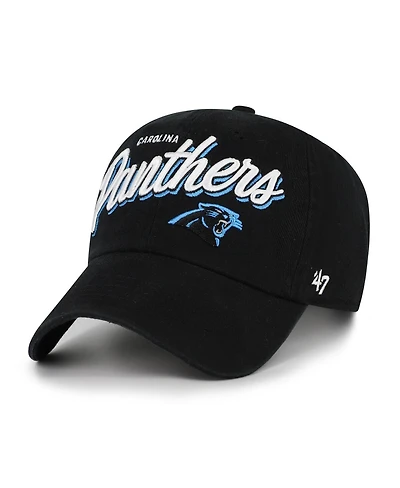 '47 Brand Women's Black Carolina Panthers Ariana Clean Up Adjustable Hat