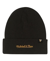 Mitchell & Ness Big Boys and Girls Black Pittsburgh Penguins Neon Line Lights Cuffed Knit Hat