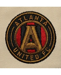 Mitchell & Ness Men's Cream/Black Atlanta United Fc Upside Down Pro Pinch Snapback Hat