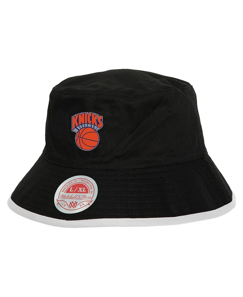 Mitchell & Ness Men's Black/Blue New York Knicks Flip It Reversible Bucket Hat