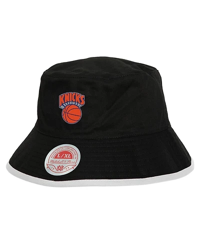 Mitchell & Ness Men's Black/Blue New York Knicks Flip It Reversible Bucket Hat