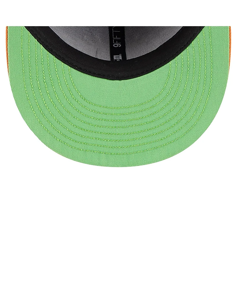 New Era Big Boys and Girls Purple/Orange Green Bay Packers Nickelodeon Slime 9FIFTY Snapback Hat