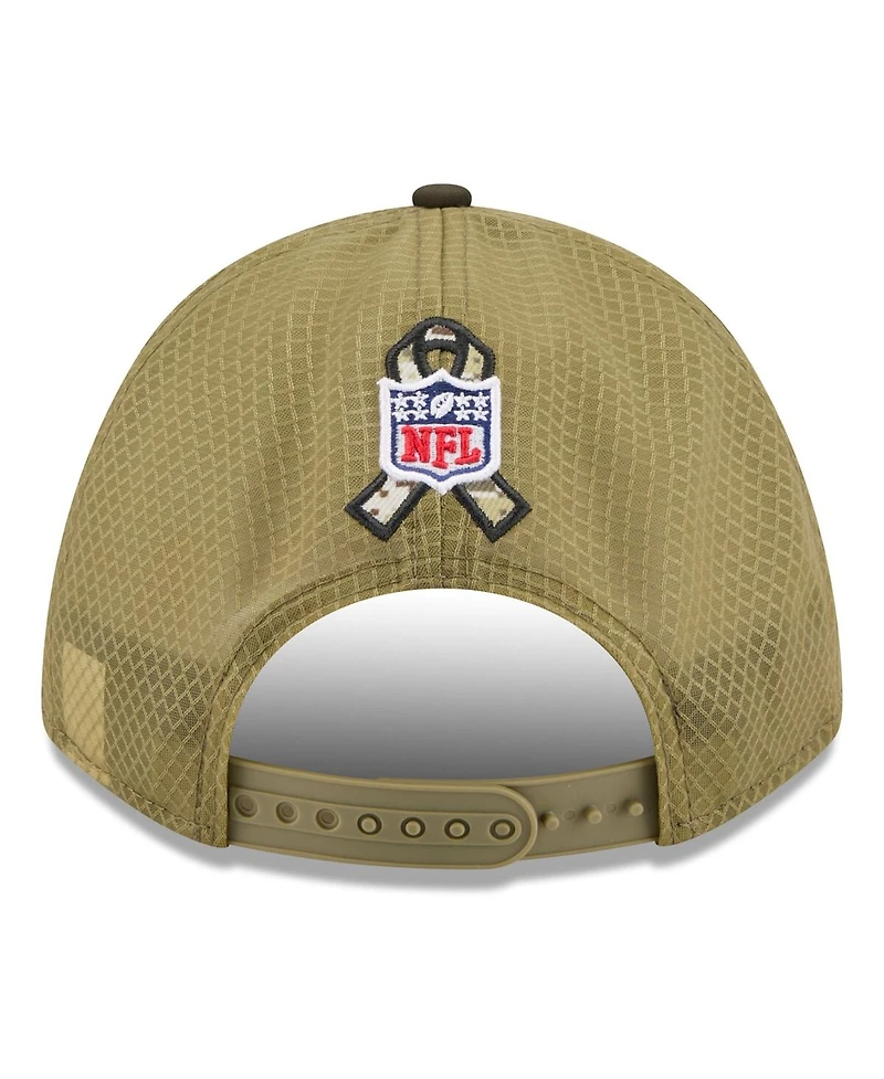 New Era Big Boys and Girls Green/Dark Green Los Angeles Chargers 2025 Salute to Service 9FORTY A-Frame Adjustable Hat