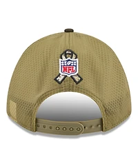 New Era Big Boys and Girls Green/Dark Green Los Angeles Chargers 2025 Salute to Service 9FORTY A-Frame Adjustable Hat
