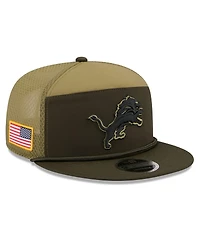 New Era Men's Dark Green Detroit Lions 2025 Salute to Service Split Panel 9FIFTY Snapback Hat