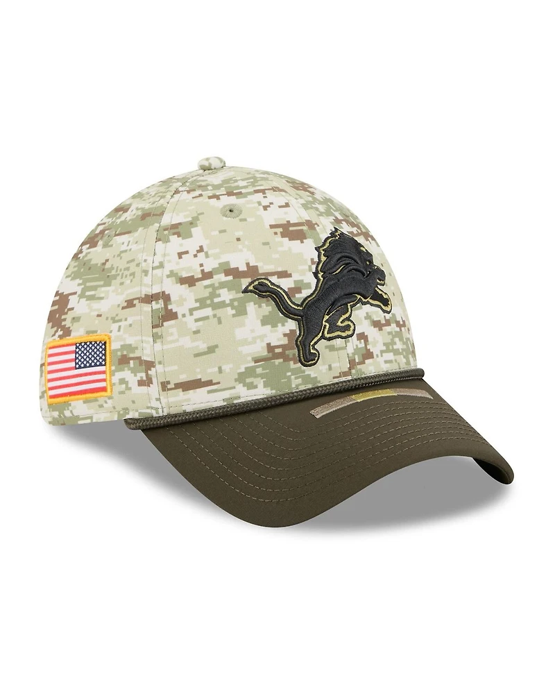New Era Men's Camo/Dark Green Detroit Lions 2025 Salute to Service 39THIRTY Flex Hat