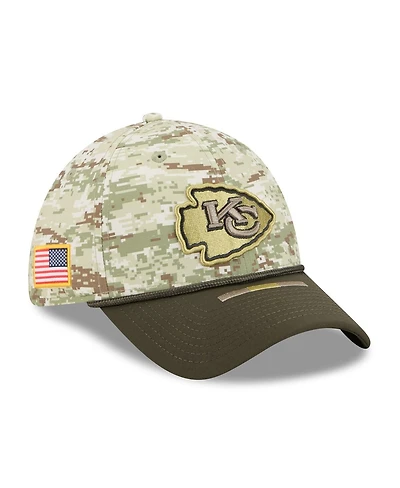 New Era Men's Camo/Dark Green/Dark Green Kansas City Chiefs 2025 Salute to Service 39THIRTY Flex Hat
