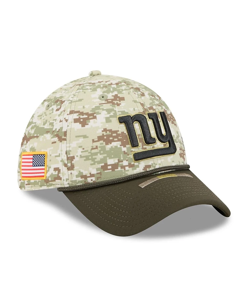 New Era Men's Camo/Dark Green York Giants 2025 Salute to Service 39THIRTY Flex Hat