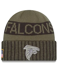 New Era Men's Dark Green Atlanta Falcons 2025 Salute to Service Cuffed Knit Hat