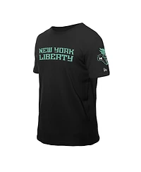 New Era Men's Black York Liberty Premium Wordmark T-Shirt