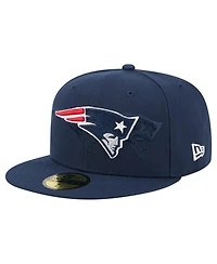 New Era Men's Navy England Patriots Tri-Hit 59FIFTY Fitted Hat