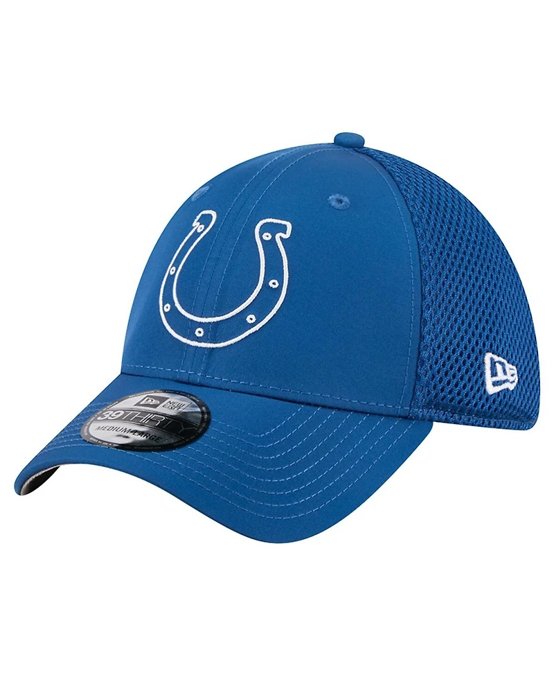 New Era Men's Royal Indianapolis Colts Outline 39THIRTY Flex Hat