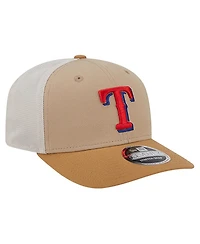 New Era Men's Stone/White Texas Rangers 9SEVENTY Trucker Adjustable Hat