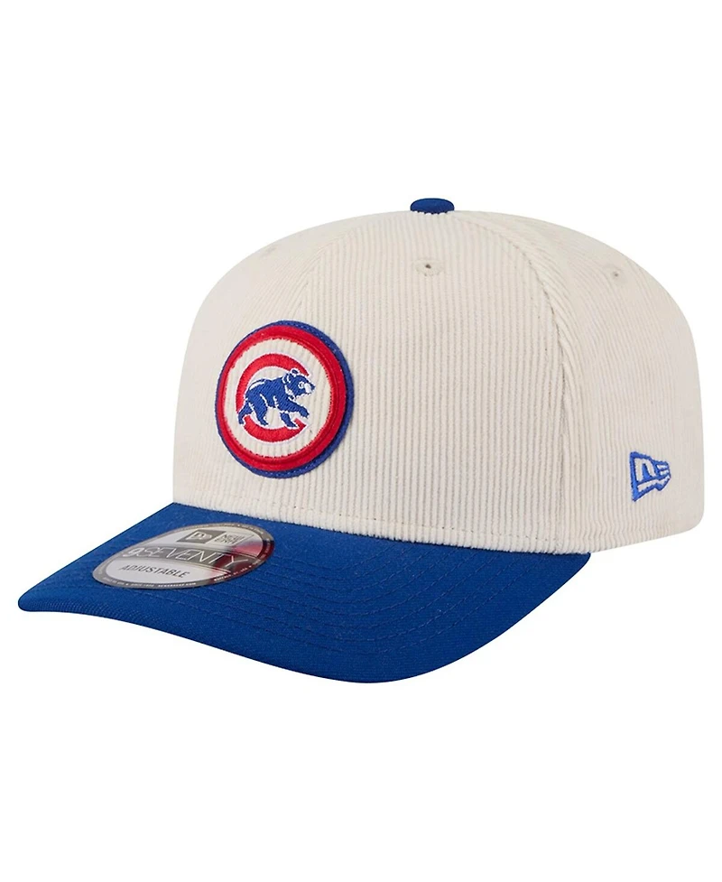 New Era Men's Cream/Blue Chicago Cubs Loyal 9SEVENTY Adjustable Hat