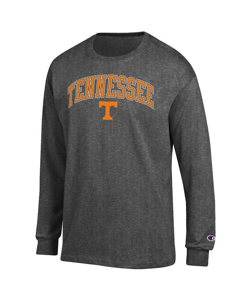 Champion Men's Heather Charcoal Tennessee Volunteers Arch Over Logo Long Sleeve T-Shirt
