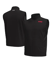 Under Armor Men's Black Utah Utes Drive Pro Storm Full-Zip Vest