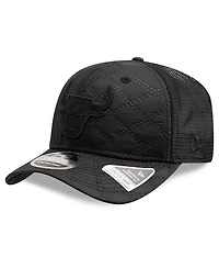 New Era Men's Black Chicago Bulls Quilted Nylon 9SEVENTY Trucker Adjustable Hat