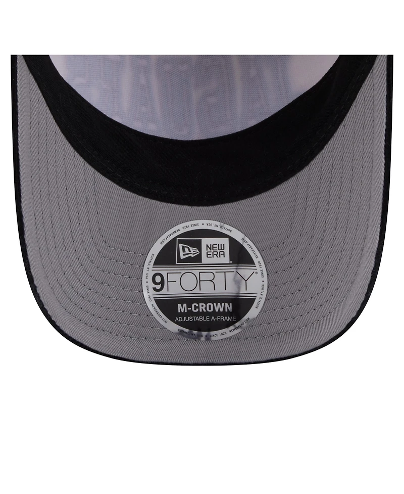 New Era Men's Cream/Black Jacksonville Jaguars Throwback Two-Tone Sided Corduroy 9FORTY A-Frame Adjustable Hat