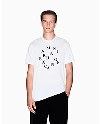 A|X Armani Exchange Men's Circle Lettering Graphic T-Shirt