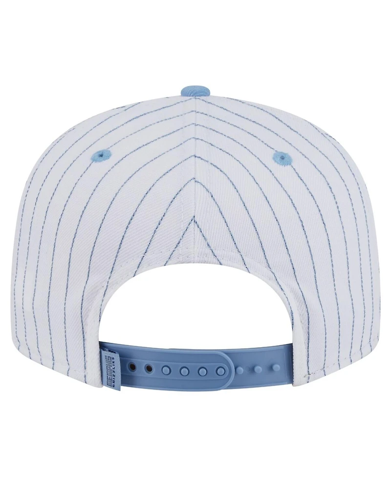 New Era Men's White/Light Blue Memphis Grizzlies Deceptor Pinstripe 9FIFTY Snapback Hat