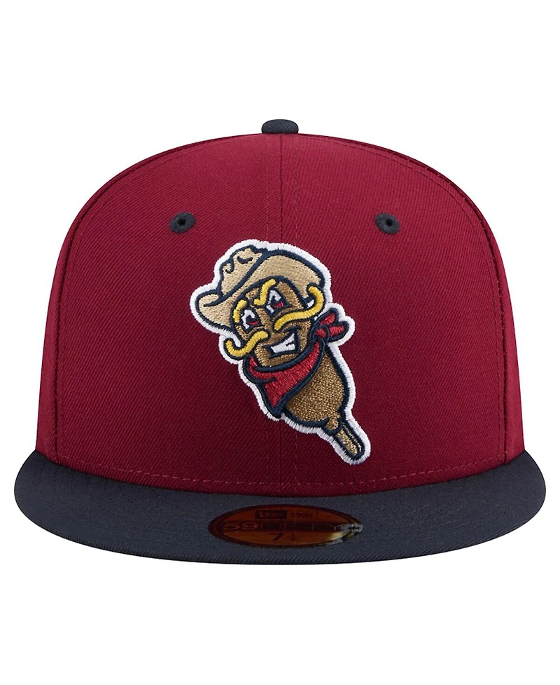 New Era Men's Maroon/Black Frisco RoughRiders Theme Nights 59FIFTY Fitted Hat
