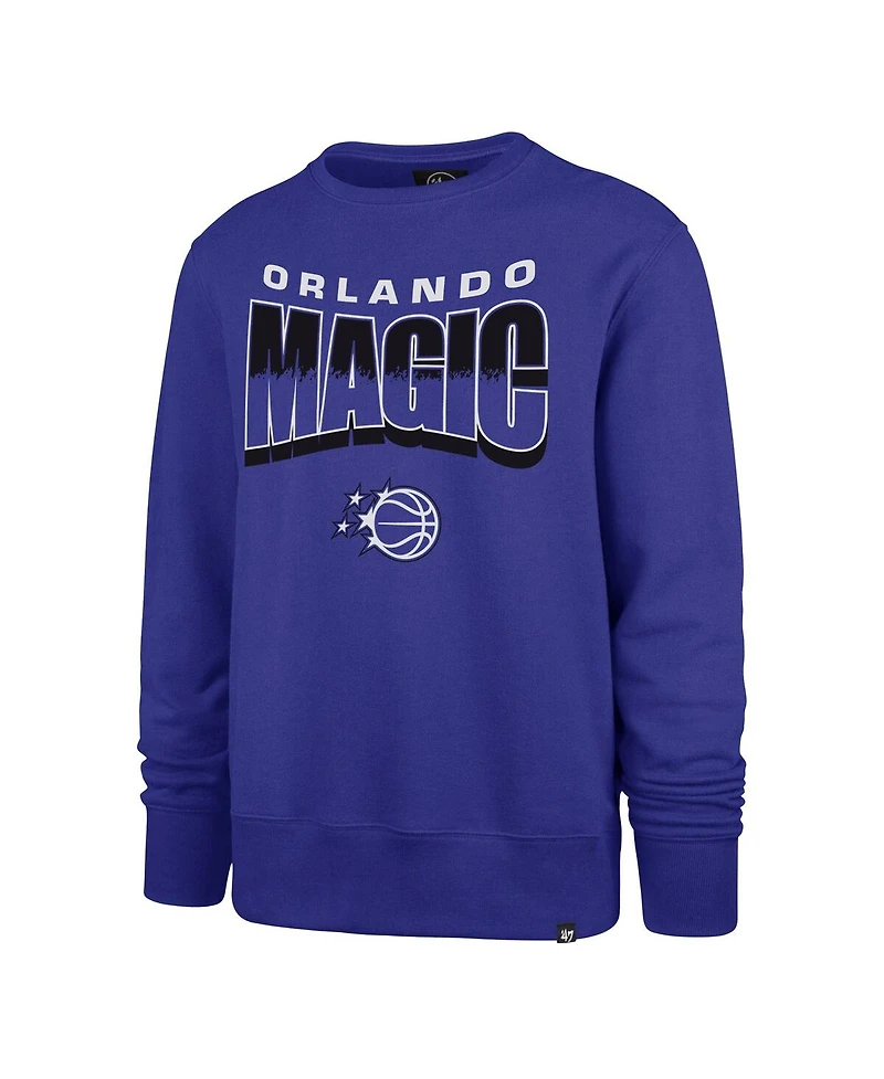 '47 Brand Men's and Women's Blue Orlando Magic Brush By Headline Crewneck Sweatshirt