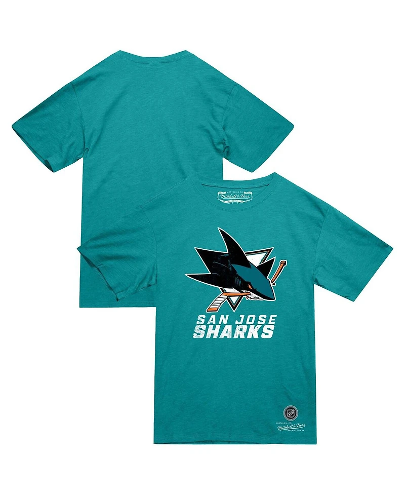 Mitchell & Ness Men's Teal San Jose Sharks Heritage T-Shirt