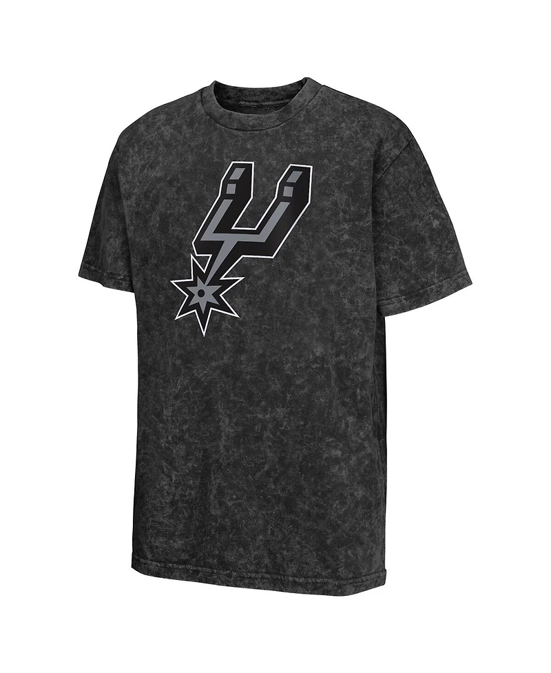 Outerstuff Big Boys and Girls Black San Antonio Spurs Rugged Defense T-Shirt