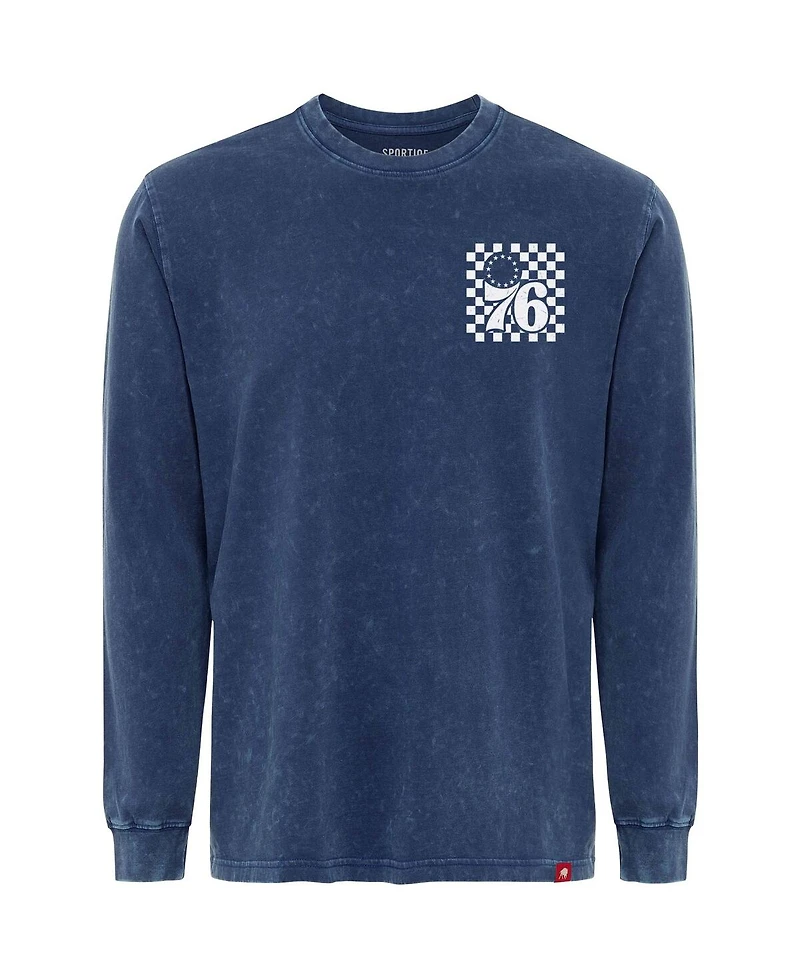 Sportiqe Men's Blue Philadelphia 76ers Bono Long Sleeve T-Shirt