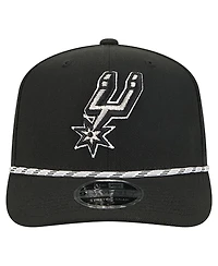 New Era Men's Black San Antonio Spurs Rope 9SEVENTY Adjustable Hat