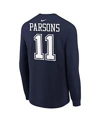 Nike Big Boys and Girls Micah Parsons Navy Dallas Cowboys Player Name Number Long Sleeve T-Shirt