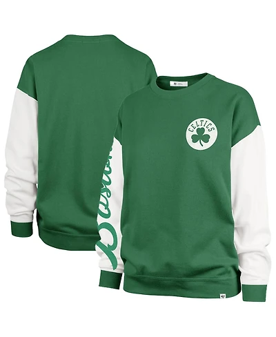 '47 Brand Women's Kelly Green Boston Celtics Plus Oversized Rise Andie Pullover Sweatshirt