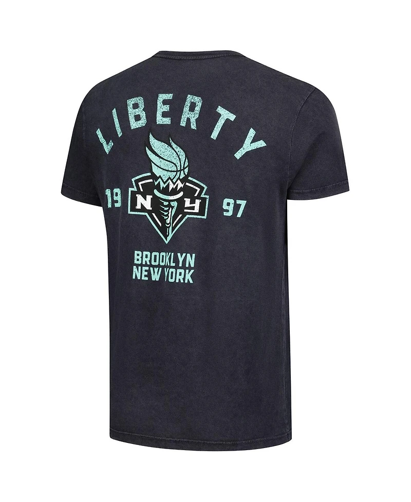 Stadium Essentials Men's and Women's Black New York Liberty Oversized Vintage Wash T-Shirt