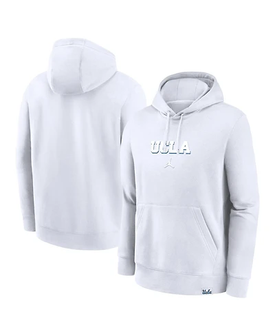 Jordan Men's White Ucla Bruins Statement Wordmark Lockup Pullover Hoodie