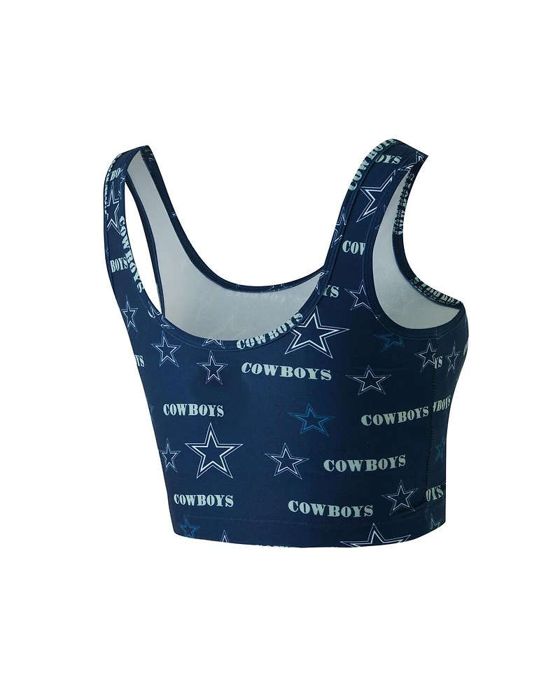 Concepts Sport Women's Navy Dallas Cowboys Mosaic Allover Print Bralette