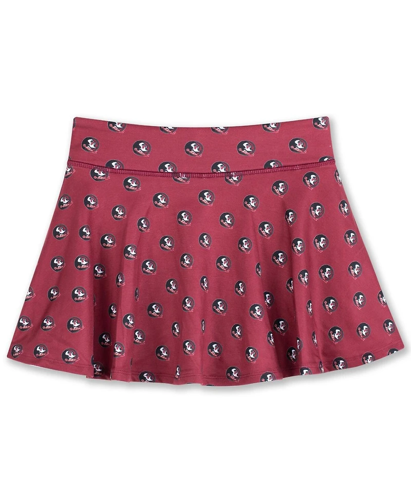 ZooZatz Big Girls Garnet Florida State Seminoles All-Over Print Tennis Skort