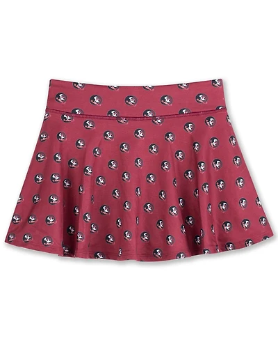 ZooZatz Big Girls Garnet Florida State Seminoles All-Over Print Tennis Skort