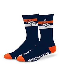 Starter Men's and Women's Denver Broncos Team Color Two-Stripe Crew Socks