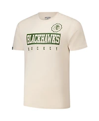 Levelwear Men's Connor Bedard Khaki Chicago Blackhawks 2024 Nhl Military Appreciation Richmond Delta Player Name Number T-Shirt