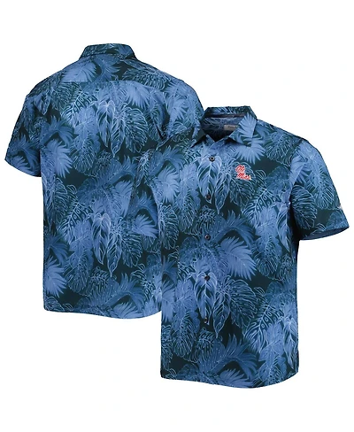 Tommy Bahama Men's Navy Ole Miss Rebels Coast Luminescent Fronds IslandZone Button-Up Camp Shirt