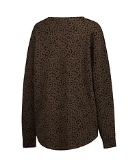 Gameday Couture Women's Brown Michigan Wolverines Leopard Oversized Sweatshirt
