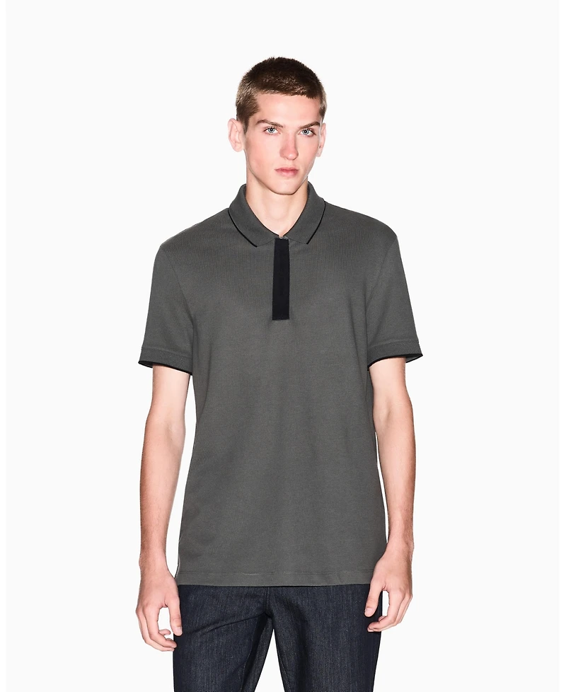 A|X Armani Exchange Men's Grosgrain Logo Polo Shirt