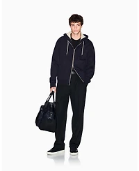 A|X Armani Exchange Men's Sherpa Lined Full Zip Hoodie Sweatshirt
