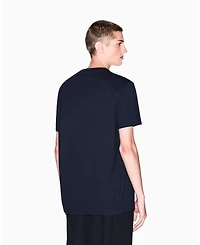 A|X Armani Exchange Men's Heavy Jersey Flocked A X Logo T-Shirt