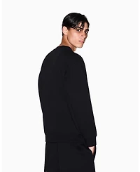 A|X Armani Exchange Men's Gold Logo Center Chest Graphic Crewneck Sweatshirt