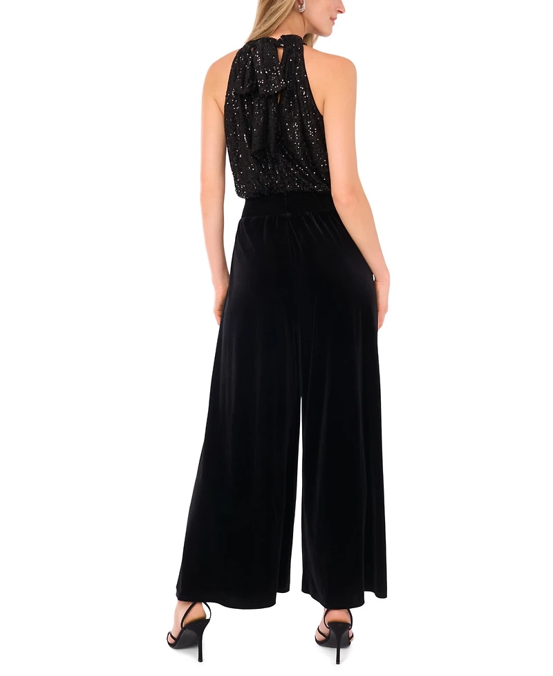 Vince Camuto Women's Sequined Sleeveless Jumpsuit
