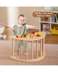 Sugift Kids Climbing Arch with Cushion Montessori Arch Climber/Rocker for Toddlers