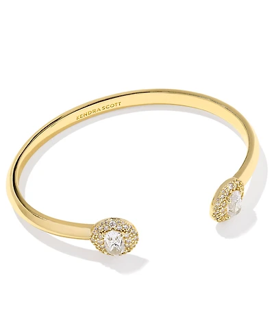 Kendra Scott Cubic Zirconia 14K Gold Plated Over Brass Bella Cuff Bracelet